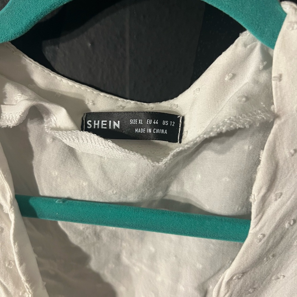 SHEIN Cream Button-Up Blouse - Picture 2 of 4